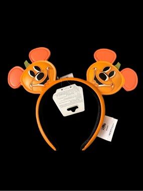 Authentic Disney  Orange Pumpkin Mickey Ear Headband - NWT